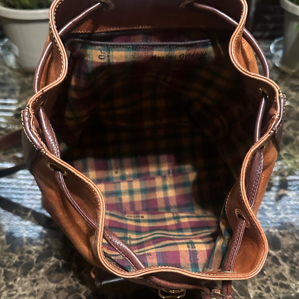 Brown Leather Drawstring Backpack - Men - image 7